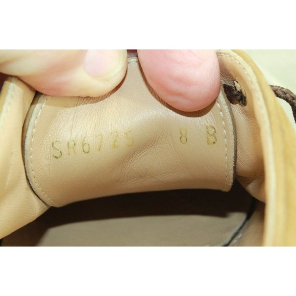 Salvatore Ferragamo Tan Suede Lace Up Low Top Rubber Sole Sneakers 8 B - Picture 7 of 9
